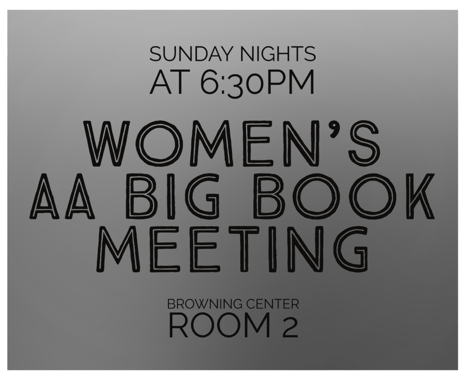 Women’s AA Big Book Meeting Our Lady Star of the Sea Catholic Church