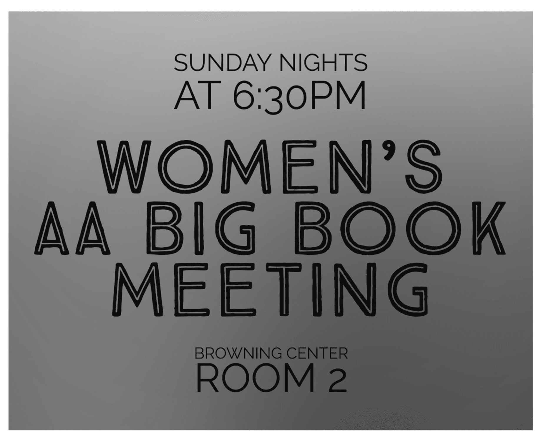 Women’s AA Big Book Meeting Our Lady Star of the Sea Catholic Church